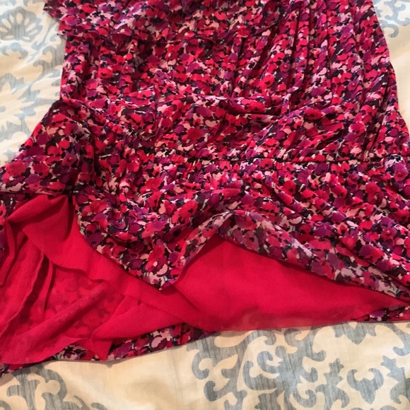 EXPRESS | One Shoulder Pink Floral Top - Picture 7 of 7